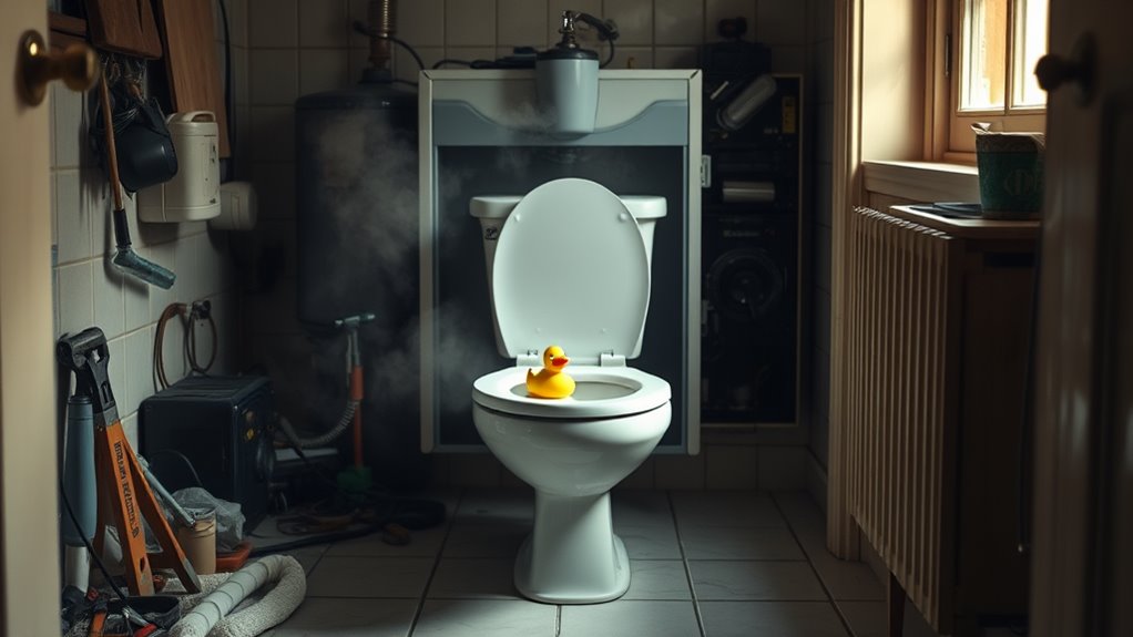 toilet usage during replacement